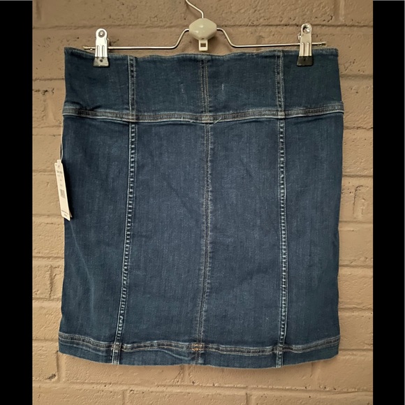 Free People NWT Lace up corset denim skirt - Picture 4 of 7